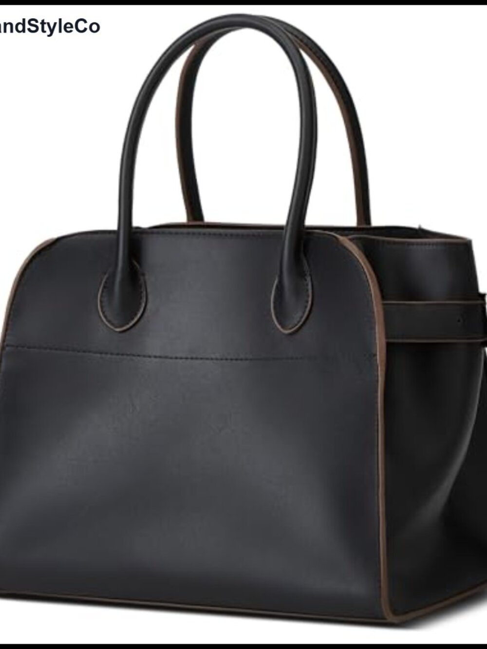 Vegan Leather Large Tote Retro Top-Handle Work Bag